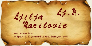 Ljilja Marilović vizit kartica